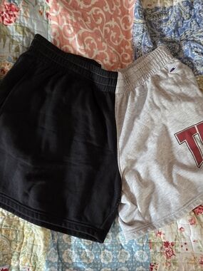Champion Gray & Black Split Shorts